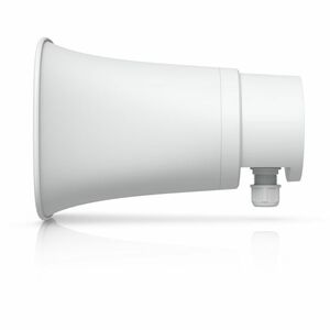 Ubiquiti AI Horn Speaker - Wired - 120 dB - Audible, Visual - Wall Mountable, Pole Mountable - White