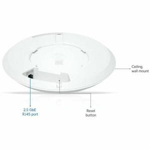 Ubiquiti U7 Long-Range Dual Band Wi-Fi 7 IEEE 802.11n/ac/ax/be/v/r/k 4.30 Gbit/s Wireless Access Point - 2.40 GHz, 5 GHz -