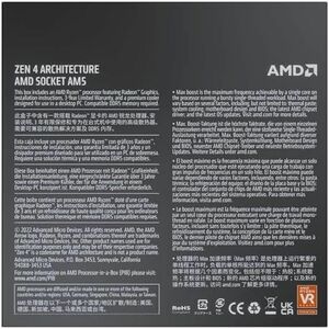 AMD Ryzen 7 7000 7700 Octa-Core 3,80 GHz Prozessor - Box - 32 MB L3 Cache - 8 MB L2 Cache - 512 KB L1 Cache - 64-Bit-Verar