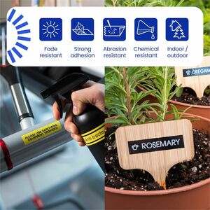 CINTA NEGRO SOBRE AMARILLO 18MM X 8M