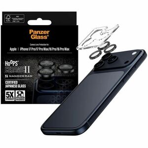PanzerGlass ® Hoops® Ceramic II Camera Lens Protector iPhone 17 Pro | iPhone 17 Pro Max | iPhone 16 Pro | 16 Pro Max. Bran