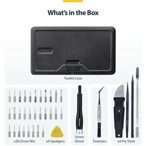 StarTech.com 40-Piece Computer Repair Toolkit for Laptop/PC/Electronics/Phone, 30-Bit Precision Screwdriver Set, Magnetic 