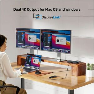 13-in-2 Universal KVM Docking Station (USB-C 10Gbps + USB-A 10 Gbps + 2 USB-A 5Gbps + USB-C 5Gbps + 2 HDMI + DP 4K 60Hz wi