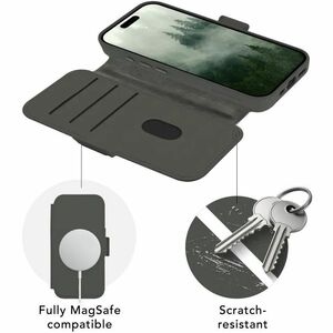 dbramante1928 ApS Lynge Carrying Case (Wallet) Apple iPhone 17 Smartphone - Forest Shadow - Stain Resistant - Plastic, Lea