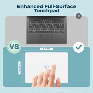 Turonic Wireless Touchpad - Cable/Wireless - 32.81 ft - Bluetooth/Radio Frequency - 2.40 GHz - Rechargeable - USB 2.0 Type C