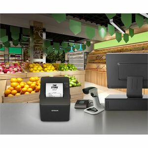 Epson TM-T82IV POS System, Mobile Direct Thermal Printer - Monochrome - Wall Mount - Receipt Print - USB - Serial - With C