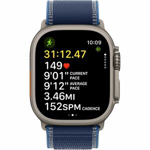 Apple Watch Ultra 3�GPS + Cellular�49mm�Natural Titanium Case with Blue/Bright Blue Trail Loop - S/M