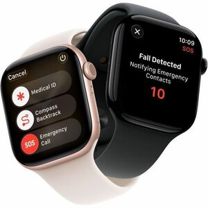 Apple Watch Series 11 Smart Watch - 46 mm Case Height - 39 mm Case Width - Jet Black Case Color - Black Band Color - Alumi