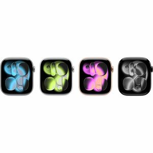 Apple Watch Series 11 Smartwatch - 42 mm Case Height - 36 mm Case Width - Grau Tasche, Farbe - Schwarz Band Color - Alumin