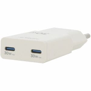 Adaptateur secteur MOBILIS Energia - 30 W - Adaptateur universel - 2 USB Type-C - Pour Smartphone, Tablette PC - Europe - 