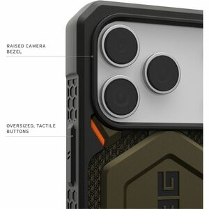 Urban Armor Gear Monarch Pro Case for Apple iPhone 17 Pro Smartphone - Kevlar Elemental Green - Drop Resistant