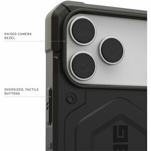 Urban Armor Gear Pathfinder Rugged Case for Apple iPhone 17 Pro Max Smartphone - Black - Drop Resistant, Impact Resistant,