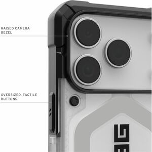 Urban Armor Gear Pathfinder Clear Case for Apple iPhone 17 Pro Smartphone - Hex - Ice/Silver - Drop Resistant, Impact Resi