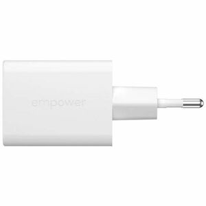 PanzerGlass Turbo 45 W AC Adapter - Universal Adapter - 2 USB Type-C - For Smartphone, Tablet PC - Europe - Silver, White