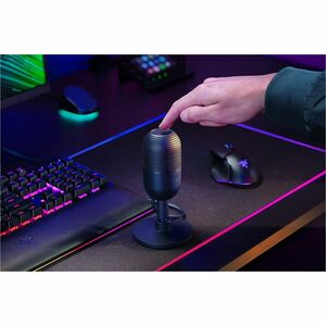 Microphone pour Voix, Jeux, Diffusion en continu, Broadcasting, Enregistrement, Ordinateur Razer Seiren V3 Mini - Filaire 