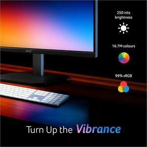 Acer EK220Q J0 22" (55.9 cm) Class LCD Monitor - 16:9 - Black - 21.5" (54.6 cm) Viewable - 250 cd/m² - 1 ms - HDMI - VGA