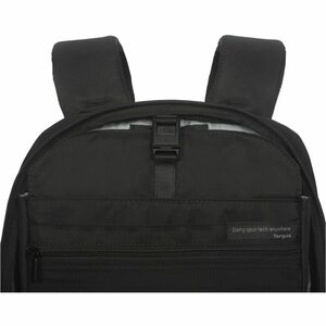 Targus Work+ TBB657GL 便携包 (背包) 用于 38.1 cm (15") 到 40.6 cm (16") 笔记本电脑 - 黑 - 塑料 Body - 布料 内部材料 - 肩带, 推车带 - 455 毫米 高度 x 300 