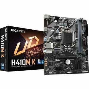 GIGABYTE Ultra Durable H410M K Desktop Motherboard - Intel H470 Chipset - Socket LGA-1200 - Micro ATX - Core i9, Pentium, 