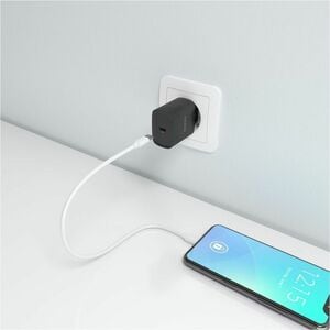 CARGADOR GAN 30W USB-C PD3.0 NEGRO