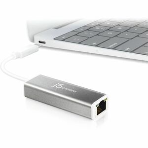j5create JCE133G Gigabit Ethernet Adapter for MacBook, Ultrabook - 10/100/1000Base-T - Portable - USB 3.1 (Gen 1) Type C -