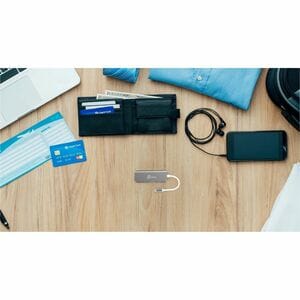 j5create JCD371 USB Type C Docking Station for Mouse, Monitor, Notebook, Projector, Flash Drive - Charging Capability - Sp