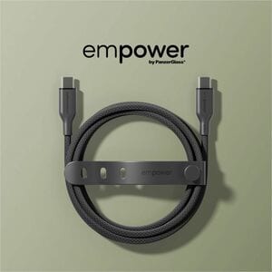 PanzerGlass empower™ by ® Racing 240W USB-C to USB-C Cable | USB 2.0 | 2M | Space Black. Product colour: Black