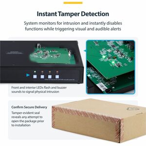 StarTech Secure 4-Port Dual-Monitor KVM Switch, HDMI or DisplayPort, 4K 60Hz, NIAP 4.0, CAC, Made in the USA - Securely co