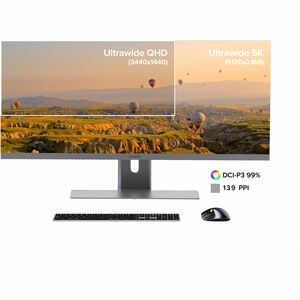 ALOGIC Edge 40" Ultrawide WQHD LCD Monitor with 90W PD, Silver, HDMI cable, USB-C cable, Power Adaptor
