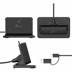 j5create JUR261-N Contact Smart Card Reader - Black - Banking, Digital Signature, Healthcare, Government - TAA Compliant -
