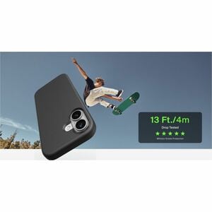 Belkin SheerForce Case for Apple iPhone 17 Smartphone - Textured Buttons, Textured Side - Black - Drop Resistant, Impact R