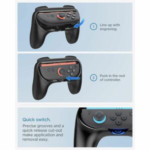 Spigen Case for Nintendo Gaming Console - Black - 2 / Pack - Scratch Resistant - Silicone