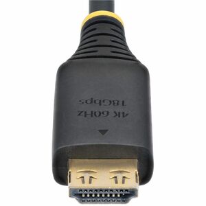 StarTech.com 1m High Speed HDMI Kabel mit Griffsteckern, 4K 60Hz und 1440p 144Hz, 18Gbps, UHD HDMI Arc Kabel mit TPE-Mante