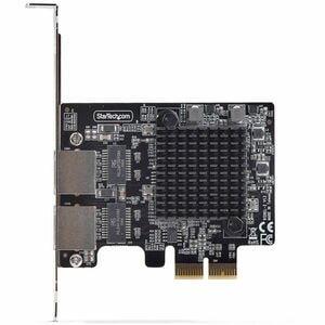 StarTech.com 5Gigabit Ethernet Card for Desktop, Server - Black - TAA Compliant - PCI Express - Full-Height Low-Profile Br