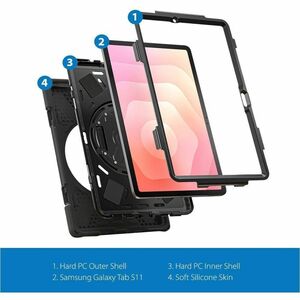 Strike Rugged Carrying Case Samsung Galaxy Tab S11 Tablet - Drop Resistant, Bump Resistant, Shock Resistant, Scratch Resis