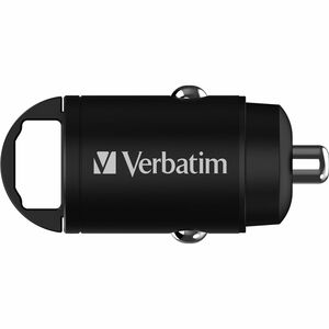 Verbatim Mini 33 W Auto Adapter - 1 USB Type-C - For Mobile Device - 12 V DC, 24 V DC Input - 5 V DC, 9 V DC, 12 V DC, 15 