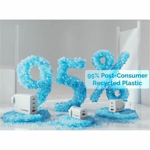 Verbatim 140 W AC Adapter - 1 Pack - Universal Adapter - 3 USB Type-C - For Smartphone, Tablet PC, Notebook, Gaming Consol