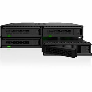 Icy Dock ExpressCage MB324V4P-B Drive Enclosure for 5.25" U.2, U.3, PCI Express NVMe 4.0 - SFF-8654 SlimSAS Host Interface