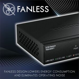 TRENDnet TEG-S351 5 Ports Ethernet Switch - 2.5 Gigabit Ethernet - 2.5GBase-T - TAA Compliant - 2 Layer Supported - 4.50 W