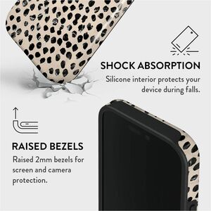 BURGA Case for Apple iPhone 16 Pro Smartphone - Almond Latte / Spotted Pattern - Fade Resistant, Scratch Resistant, Shock 