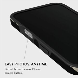 BURGA Case for Apple iPhone 16 Smartphone - Bold Stripes, Black and White Patterns, Timeless Design, Prophecy - Black, Whi