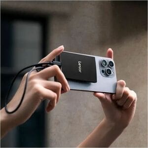 Lexar SL500 2 TB 便携式 固态硬盘 - 外置 - 黑 - 相机, 平板, 计算机, iPhone, 游戏控制台 设备支持 - C型 USB - 256-bit AES 加密标准