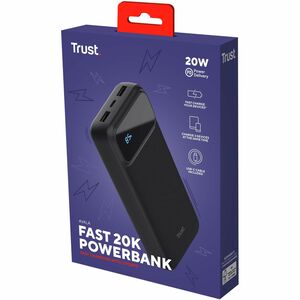 Powerbank Trust Avala - Pour Tablette PC, Smartphone, Notebook - 1 x Type-C 20W - Lithium Ion Polymère - 20000 mAh - 20 W 