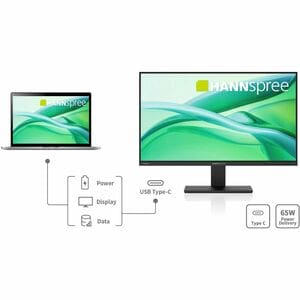 Hannspree HC241CFB 24" Class Full HD LED Monitor - 16:9 - 60.5 cm (23.8") Viewable - In-plane Switching (IPS) Technology -