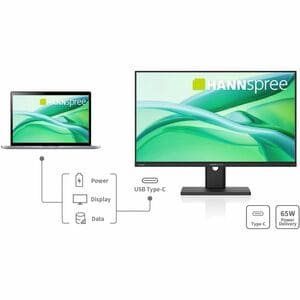 Hannspree HP241CJB 24" Class Full HD LED Monitor - 16:9 - 60.5 cm (23.8") Viewable - In-plane Switching (IPS) Technology -