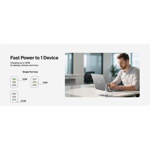 Belkin BoostCharge Pro 3-Port GaN Wall Charger 100W - 100 W - White