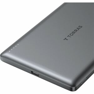 TORRAS MiniMag Stromspeicher - Grau - für MagSafe-fähiges Gerät, Smartphone, iPhone - Lithium-Polymer (Li-Polymer) - 5000 