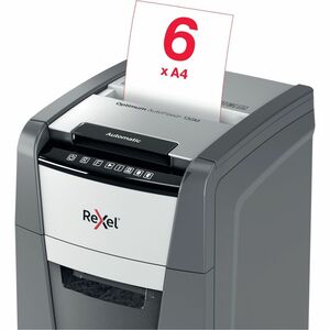 Rexel Optimum AutoFeed+ 130M Paper Shredder - Continuous Shredder - Micro Cut - 6 Per Pass - for shredding Staples, Paper 