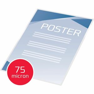 Peel'nStick - Sheet Size Supported: A3 303 mm Width x 426 mm Length - Laminating Pouch/Sheet Size: 75 µm Thickness - High 
