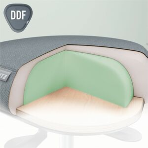 ACCO Ergo Active Wobble Stool - Adjustable Seat - Dual Density Foam (DDF), Fabric Seat - 5-star Base - Black