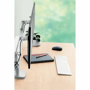 ACCO Ergo Mounting Arm for Monitor, Curved Screen Display - Grey - Landscape/Portrait - Height Adjustable - 2 Display(s) S